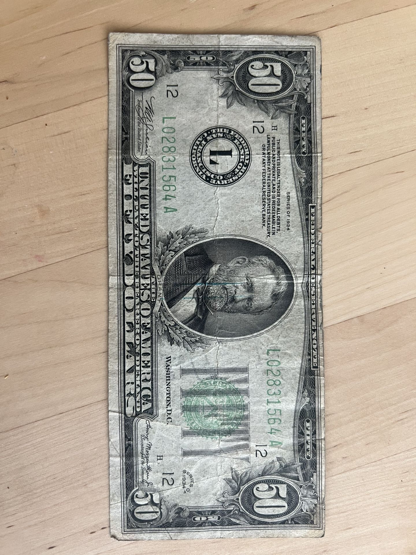 1935 Series $50 bill