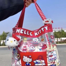  Clear Hello kitty Tote Charm Keychain Included ❤️