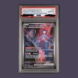PSA 10 2025 POKEMON DRI EN-DESTINED RIVALS #231 ROCKET'S MEWTWO EX SPECIAL ILLUSTRATION RARE