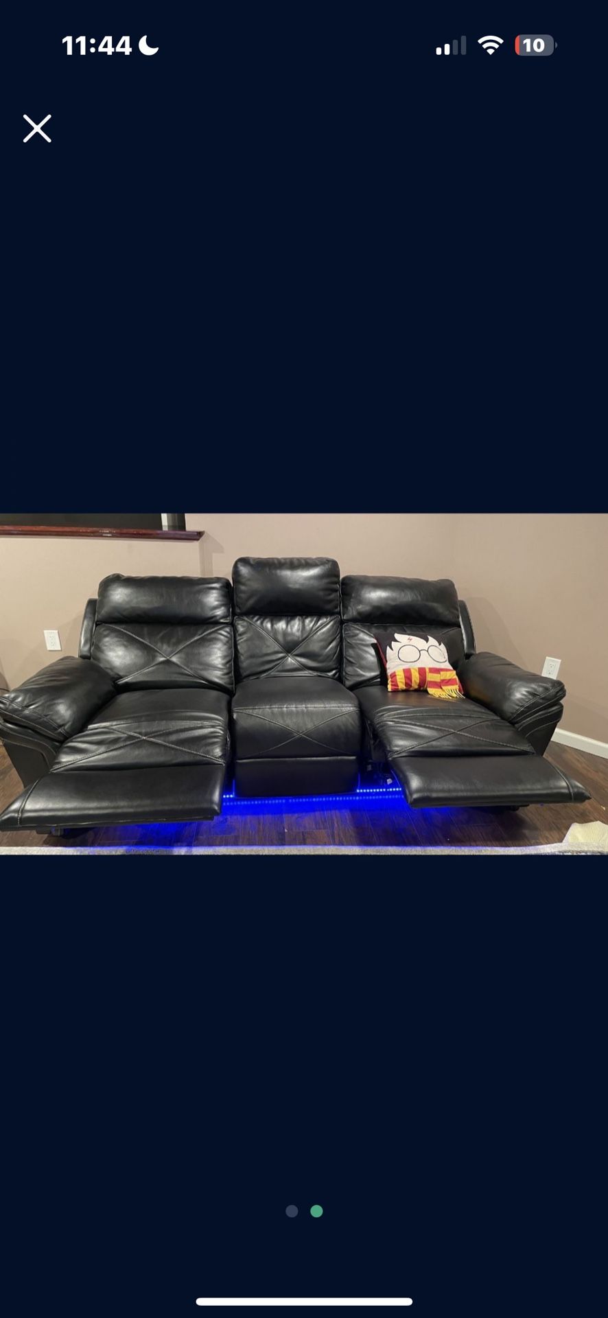 Black Faux Couch