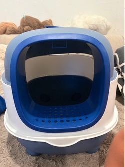 cat covered litter box with litter trap tray new