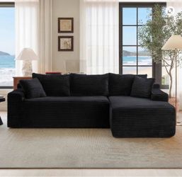 BLACK SECTIONAL COUCH