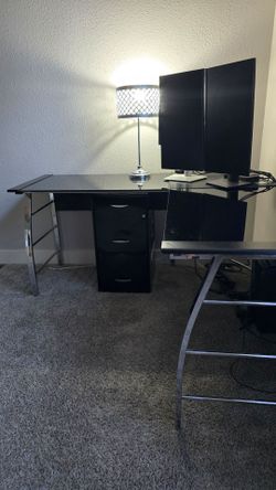 Glass work desk