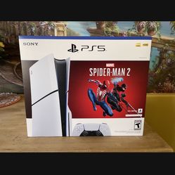 Brand New Playstation 5 Slim 1TB Spiderman Bundle With Game