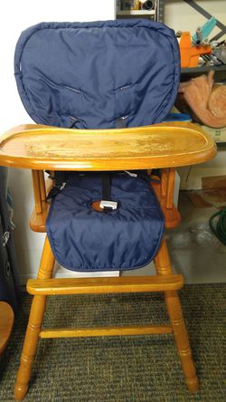 High chair, wooden