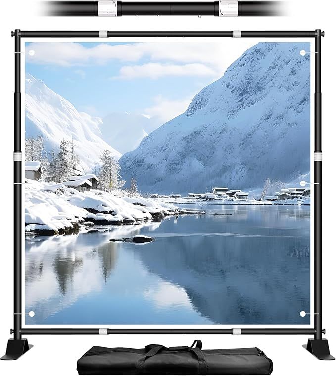 10 x 10FT Backdrop Banner Stand, Heavy Duty Adjustable Photo Background Support Frame Kit,
