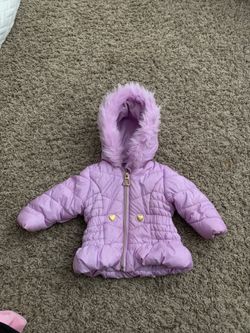 Baby girl 6 months old winter jacket lined with fleece