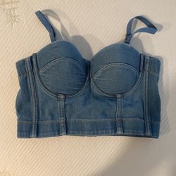 Denim Corset Top