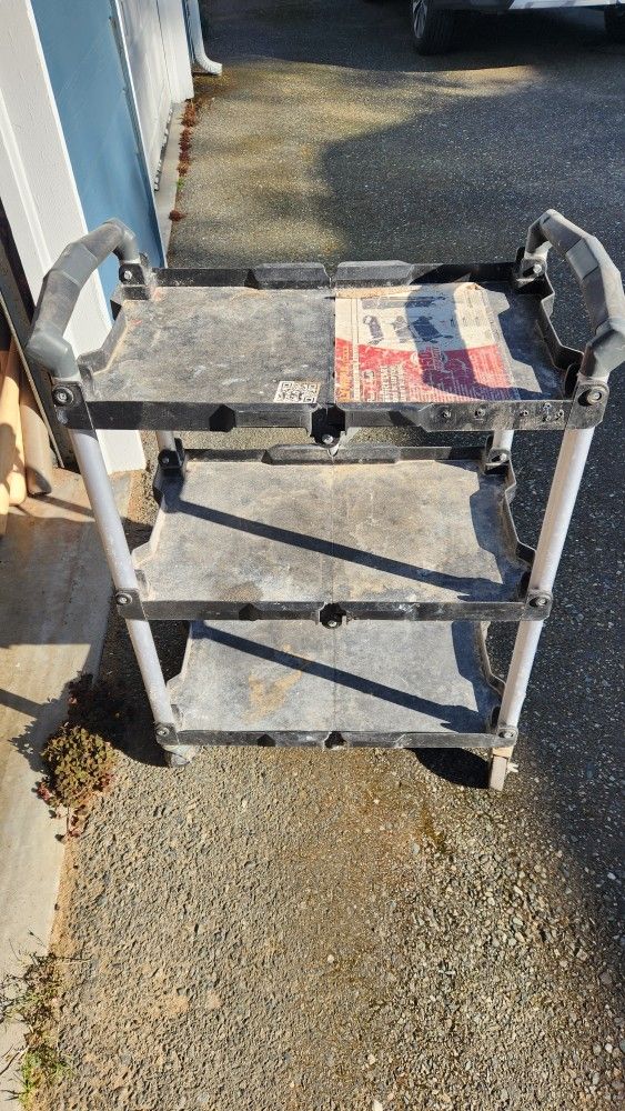 Collapsable Rolling Garage Shelf Rack
