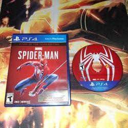 PS4 SPIDER-MAN GAME OF THE YEAR EDITION...VG CONDITION....SMOKE FREE HOME...$25