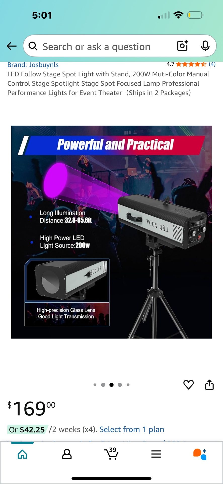 Follow Stage Spotlight With Stand