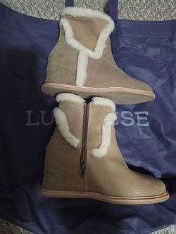 Womens Lucchese wedge boots