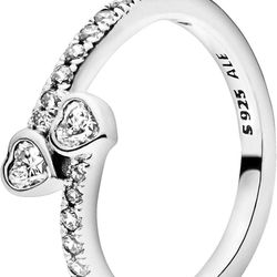 Pandora Double Heart Ring 