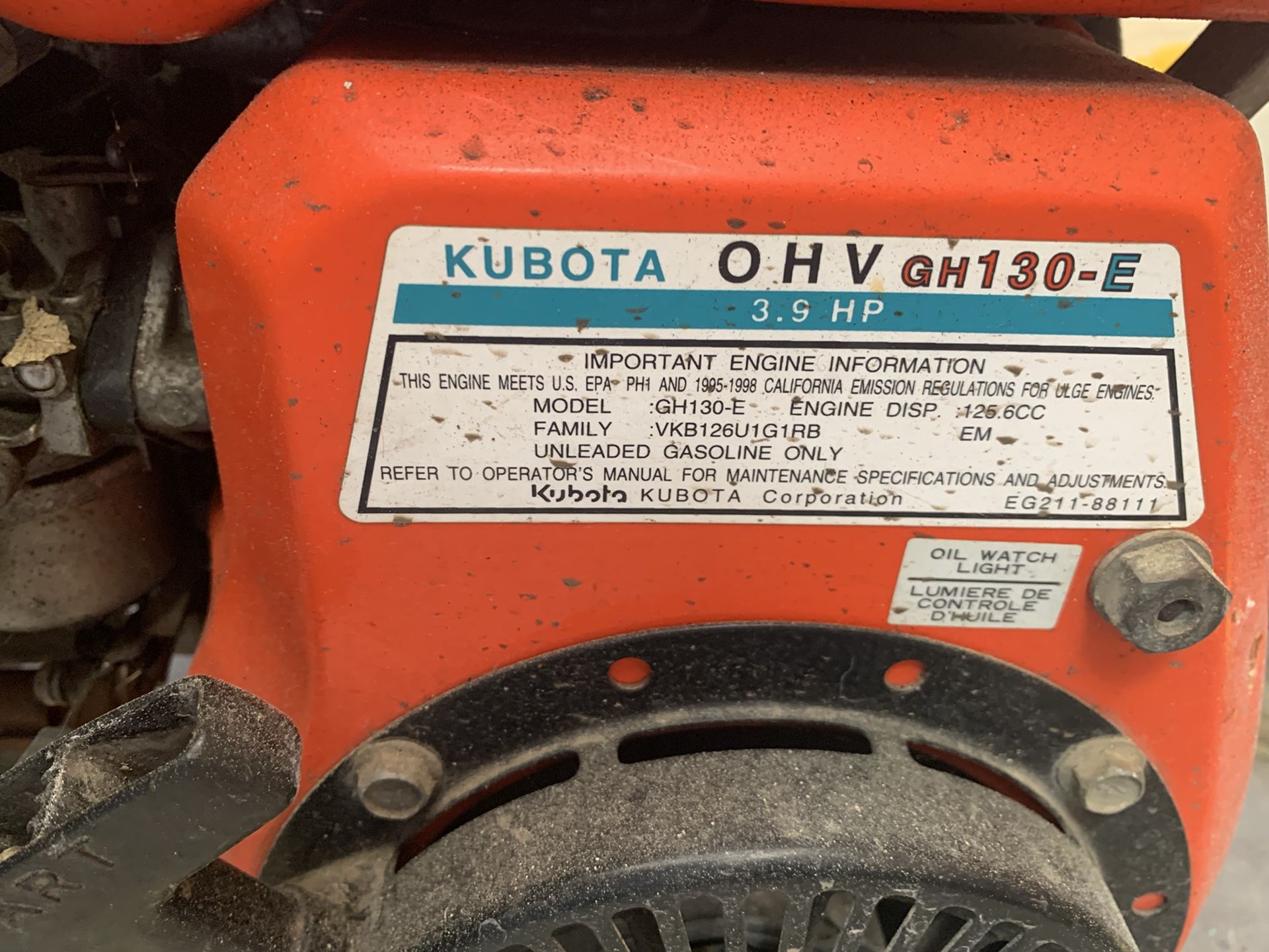 Kubota Biotriturator with GH130 Gasoline OHV engine for Sale