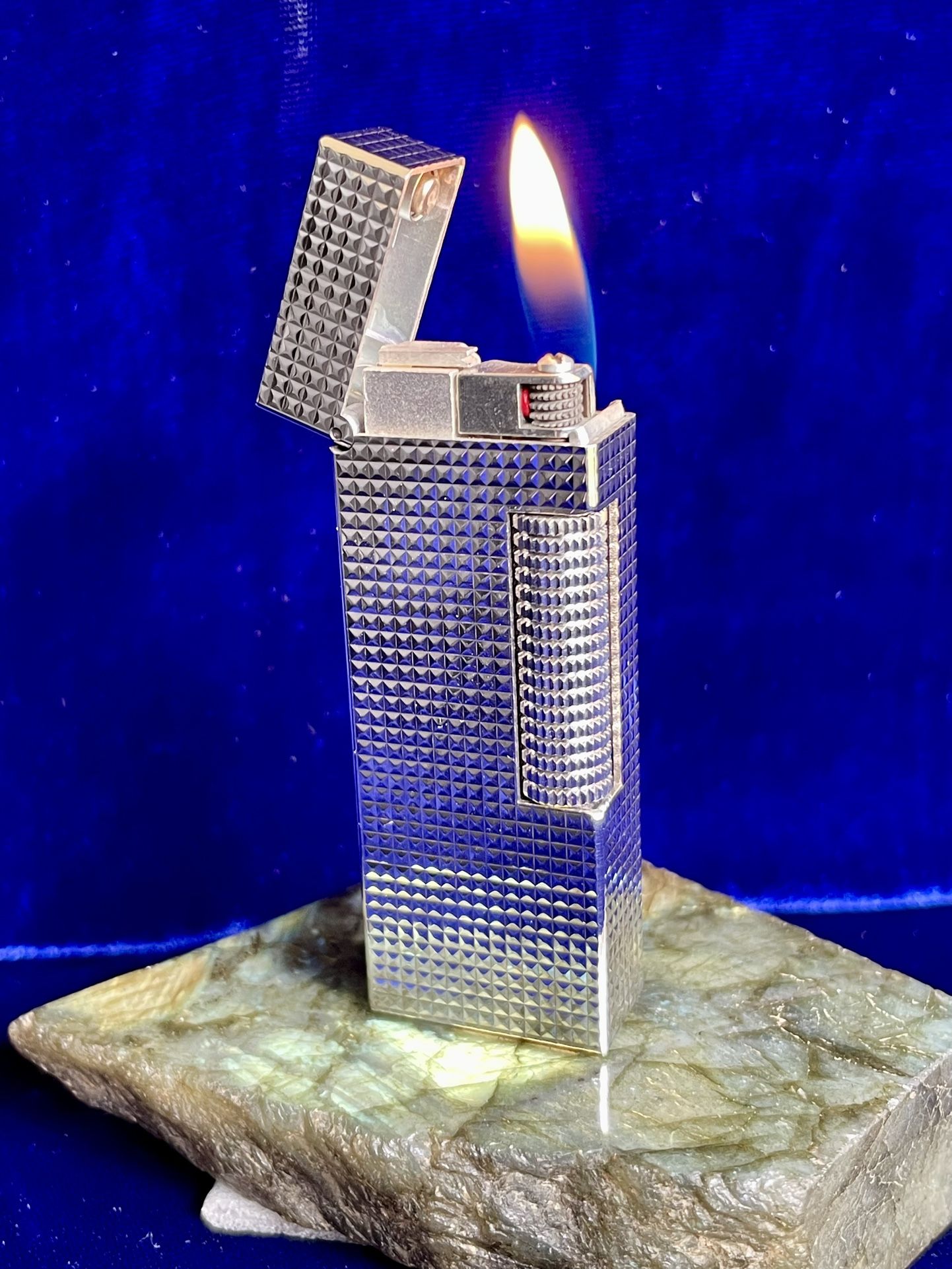 Vintage Rare Silver Dunhill Lighter 99.9% New Condition Works 1 Year Warranty