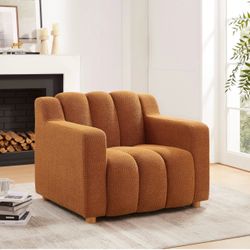Oversized Boucle Accent Chair - Modern Cloud Comfort Armchair