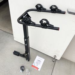 New $55 Tilt Folding 2-Bike Mount Rack Bicycle Carrier for 1-1/4” and 2” Hitch Cars 70lbs Capacity 