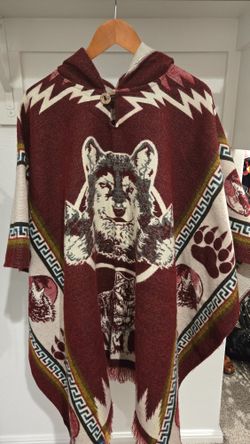 Authentic  Colombian Wolf Ruana