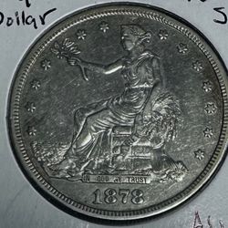 1878-S Trade Dollar AU+