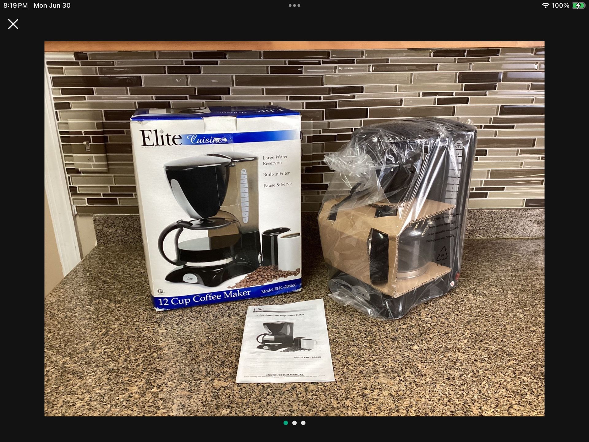 Coffee Maker-Elite. (G)