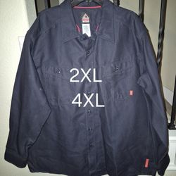 BULWARK FRC IQ SERIES LIGHT WEIGHT CONFORT NAVY BLUE BUTTON UP SHIRTS 