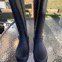 Steve Madden Black Rain Boot