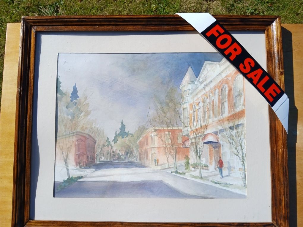 Main Street painting by Chuck Webster