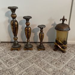 Candle Holders With Matching Light