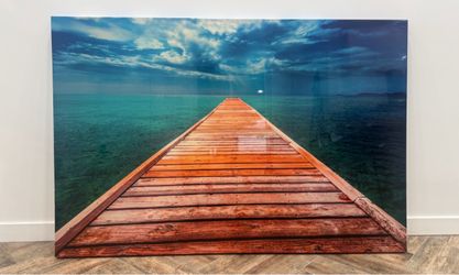 Large Coastal Pier Wall Art – 60” × 40.5”