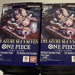 Lot of 24 OP14 Booster Packs The Azure Sea’s Seven One Piece CCG (New Sealed)