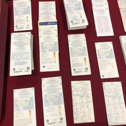 Vintage air nautical charts from numerous cities and different editions.