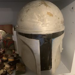 Silver/gray Mando Helmet
