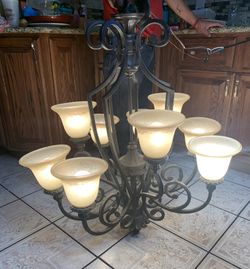 9- light metal Chandelier