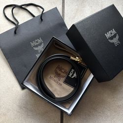 Belt With M Gold Buckle 