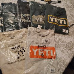 YETI Mixed Lot Of  7 Size Large T-Shirts ( New Without Tags )