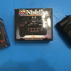 Open box Nishika N8000 35mm Quadrascopic Stereo 3D Camera w/ twin light 3010