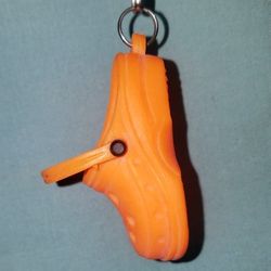 Adorable Cute Orange Croc Keychain Fob Ornament ( Clog Sandal Shoe ) Never Used 