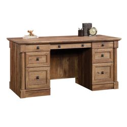 Sauder Palladia Executive Desk – Vintage Oak – Fully Assembled – $380 (OBO)