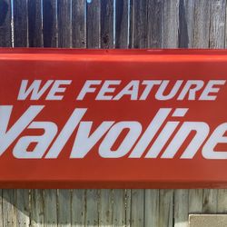Large Vintage Valvoline Motor Oil Sign