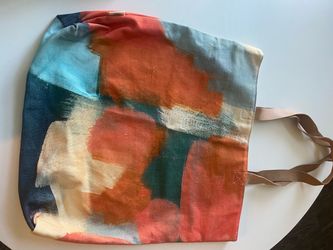 Minted Abstract Print Canvas Tote Bag