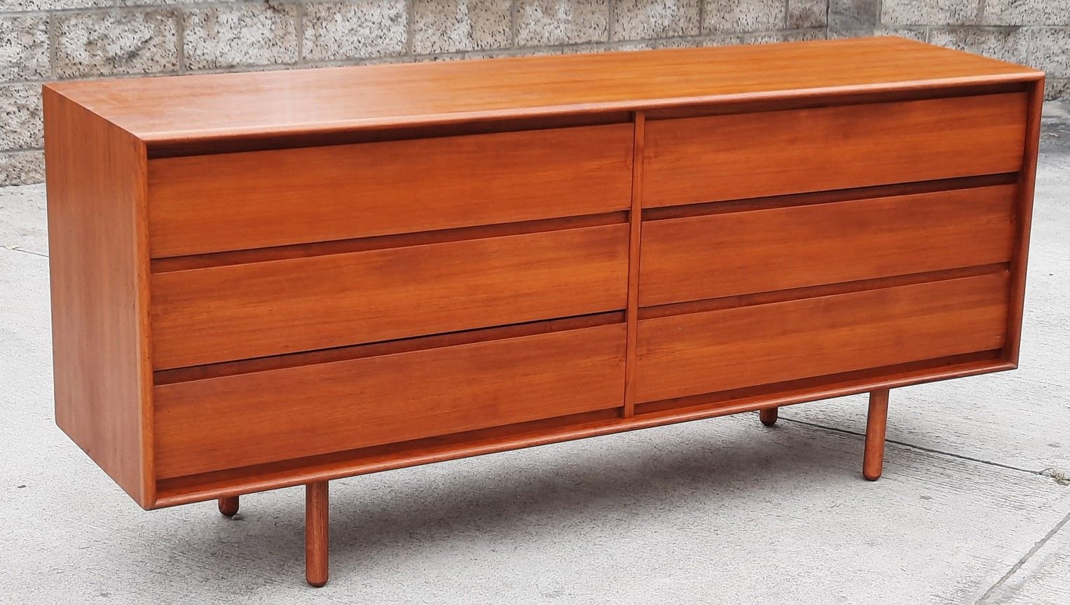 beautiful long and low Mid Century Danish Modern TEAK DRESSER and More