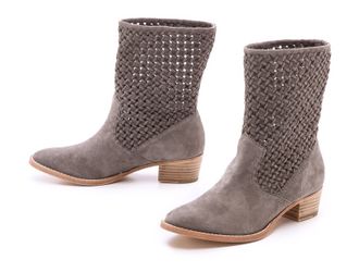 Rachel Zoe 7.5m Grey Suede boots New!