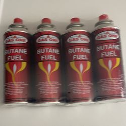 4 Gas One Butane Fuel Canisters