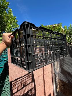 Black Light Weight Milk Crates Storage Boxes Containers