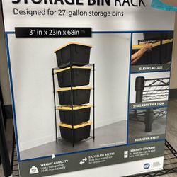 Safe Rack Storage Bin Rack 5 Tote