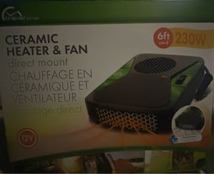 Ceramic heater and fan for car/rv/truck etc