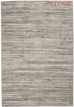 Calvin Klein Etched CK70 Ivory Grey 5x7 Modern Area Rug