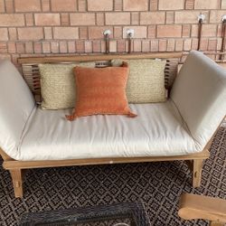 Brand New Convertible Teak Sofa / Daybed