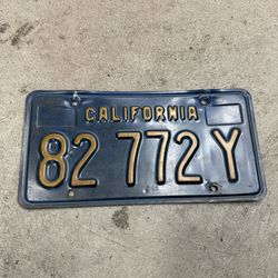 Antique, California License Plate