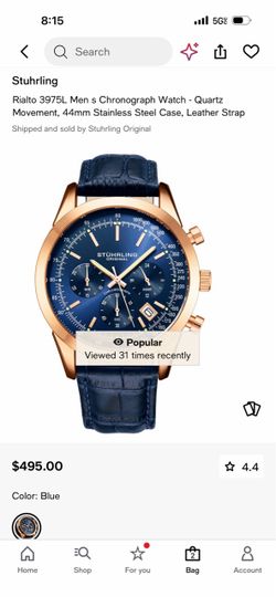 Stuhrling Rialto Men's Chronograph Watch